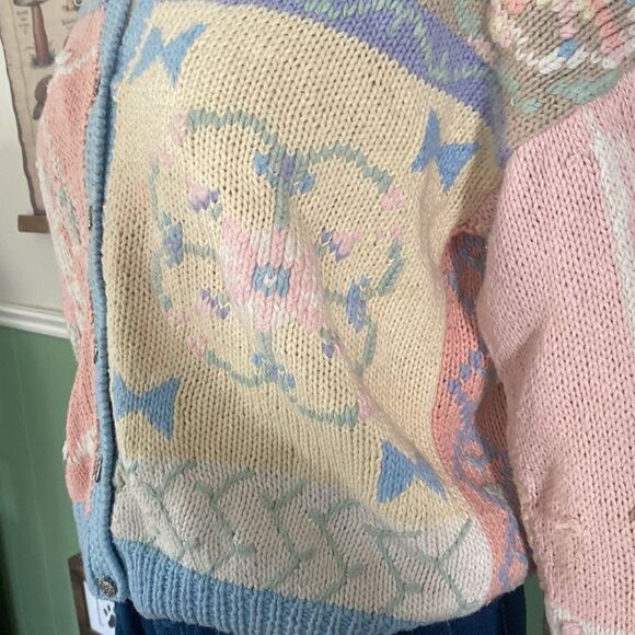 Vintage Pastel Patchwork Cardigan - Picture 3 of 5